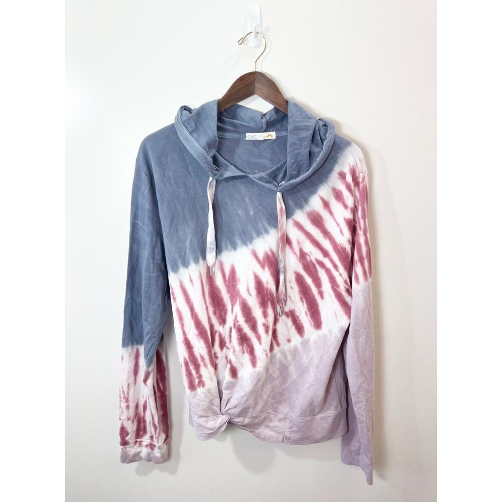 C&C California Women’s Tie Dye Hoodie Size XL Multicolor Athleisure‎ Comfy Relax